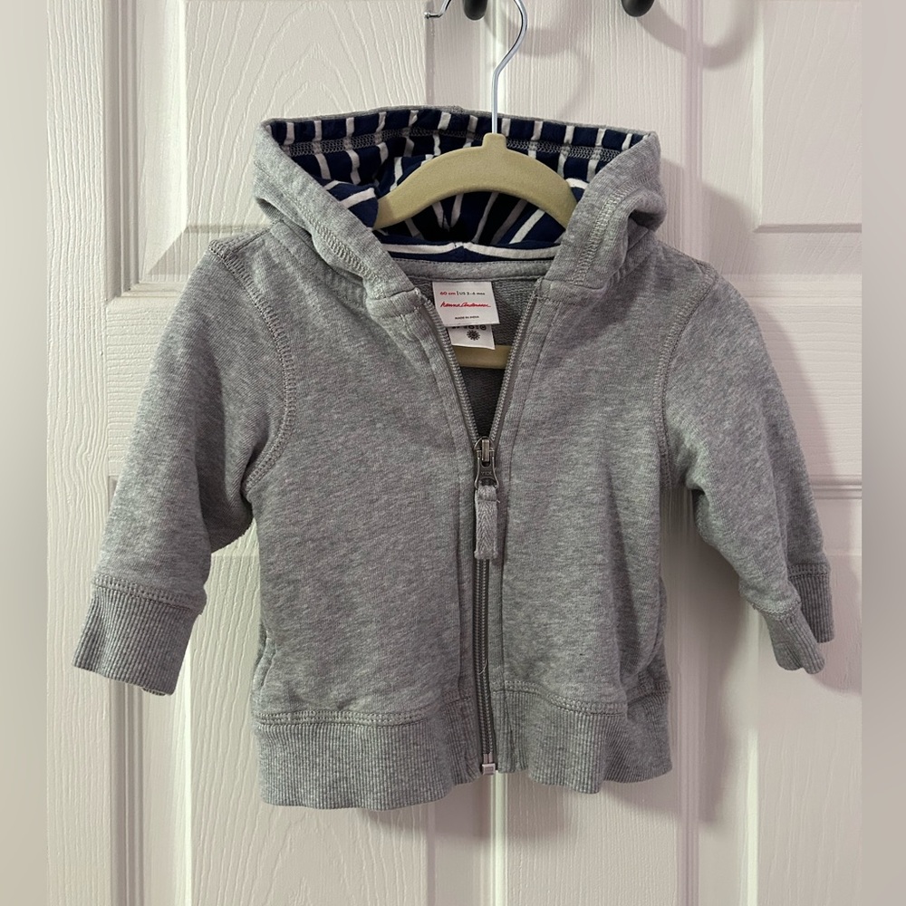 Hanna Andersson Gray Hoodie (3 - 6 months)
